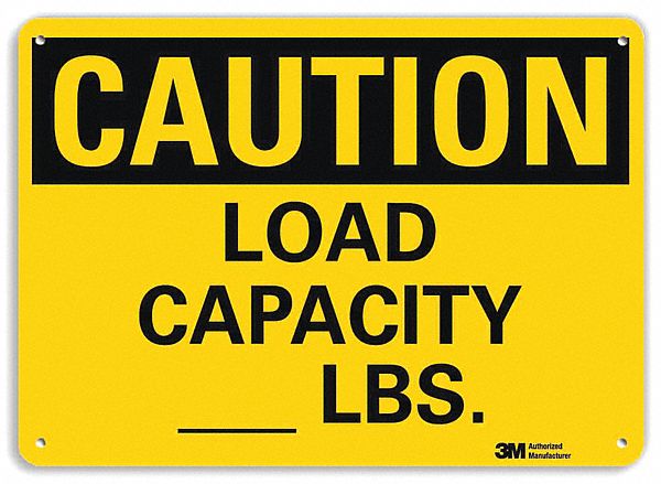 Caution Sign 7 inx10 in Plastic