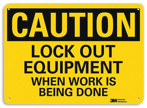 Caution Sign 7 in x 10 in Plastic