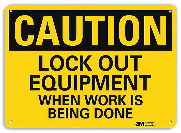 Caution Sign 7 in x 10 in Plastic