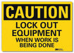 Caution Sign 5inx7in Reflective Sheeting