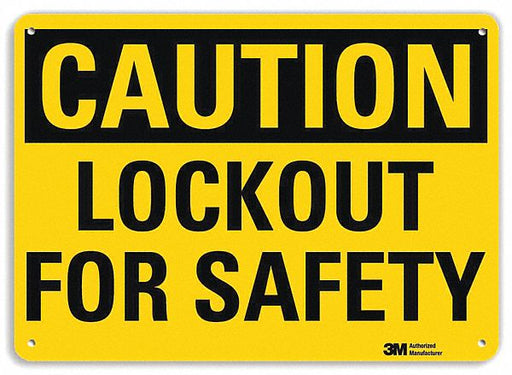 Caution Sign 7 in x 10 in Aluminum