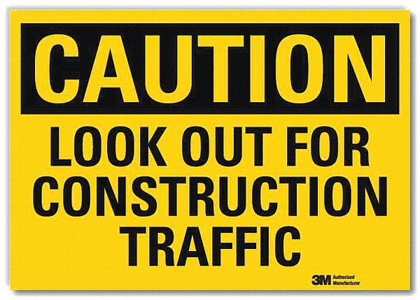 Caution Sign 10in x 14in Rflct Sheeting