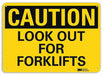 Caution Sign 7 inx10 in Plastic
