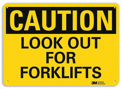 Caution Sign 7 inx10 in Plastic