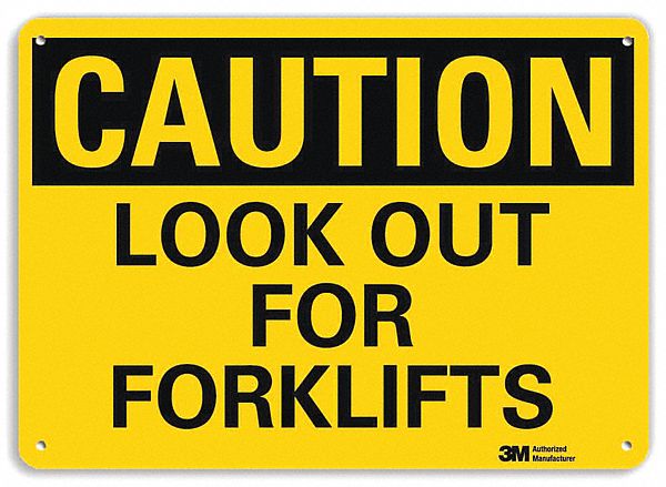 Caution Sign 7 inx10 in Plastic