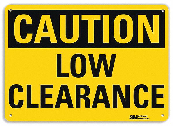 Caution Sign 10 inx14 in Plastic