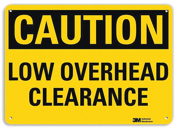 Caution Sign 7 inx10 in Plastic