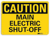 Caution Sign 7 in x 10 in Plastic