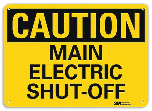 Caution Sign 7 in x 10 in Plastic