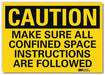Caution Sign 7 in x 10 in Rflct Sheeting