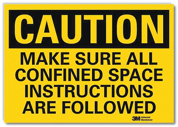 Caution Sign 7 in x 10 in Rflct Sheeting