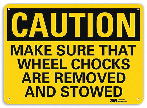 Caution Sign 7 in x 10 in Plastic