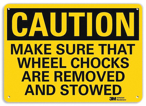 Caution Sign 7 in x 10 in Plastic