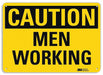 Caution Sign 7 inx10 in Plastic