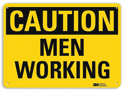 Caution Sign 7 inx10 in Plastic
