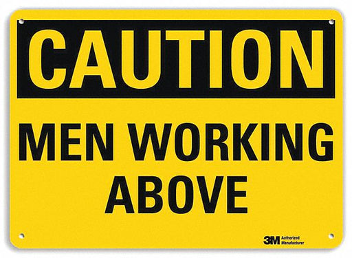 Caution Sign 7 in x 10 in Plastic