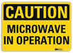 Caution Sign 7 in x 10 in Plastic