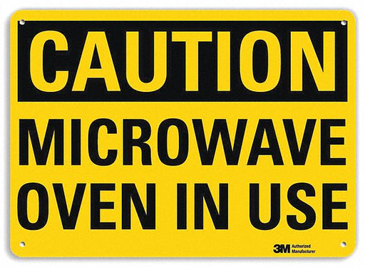 Caution Sign 7 in x 10 in Plastic