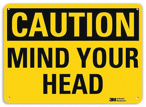 Caution Sign 10 in x 14 in Plastic