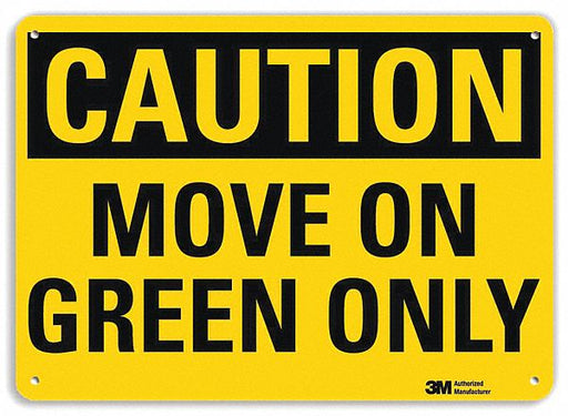 Caution Sign 7 in x 10 in Plastic
