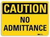Caution Sign 7 inx10 in Plastic