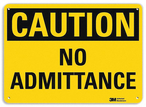 Caution Sign 10 inx14 in Plastic