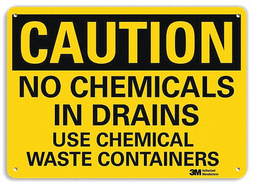 Caution Sign 7 inx10 in Plastic