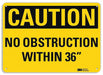 Caution Sign 10 in x 14 in Plastic