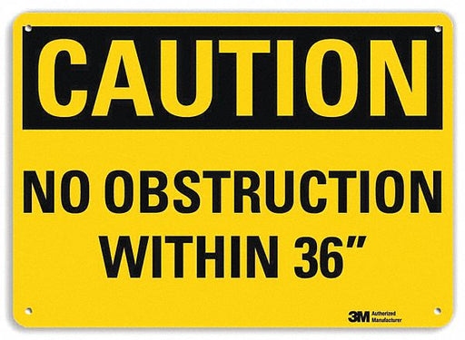Caution Sign 10 in x 14 in Plastic