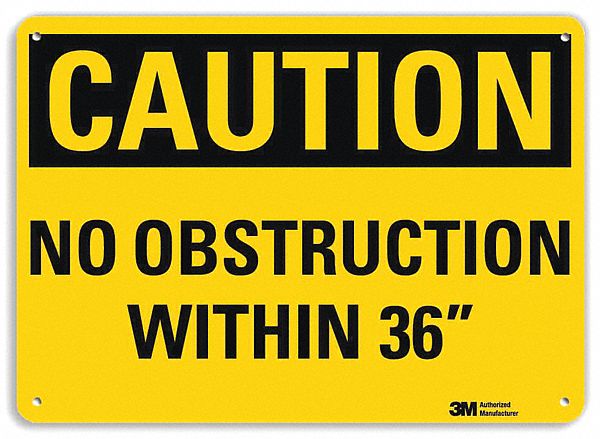 Caution Sign 10 in x 14 in Plastic