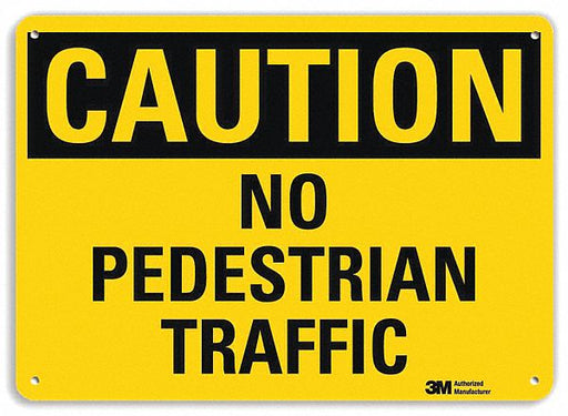 Pedestrian Traffic Sign 10inx14in Plastc