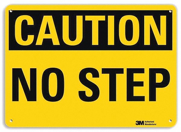 Caution Sign 7 in x 10 in Aluminum