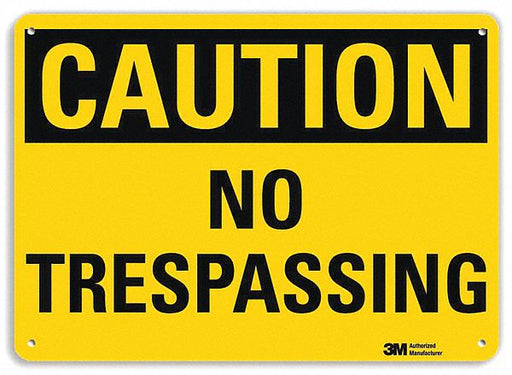 Safety Sign 10 inx14 in Aluminum