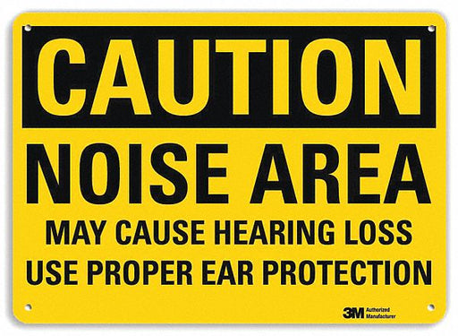 Caution Sign 10 inx14 in Aluminum