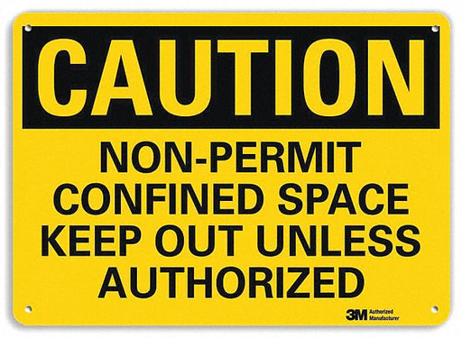 Caution Sign 10 inx14 in Plastic