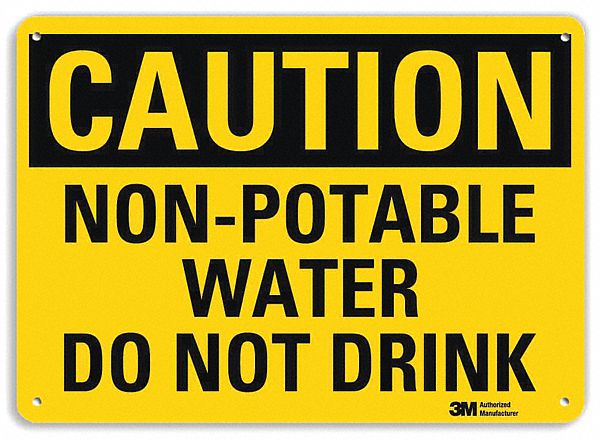 Caution Sign 10 inx14 in Aluminum