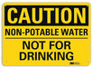 Caution Sign 10 in x 14 in Plastic