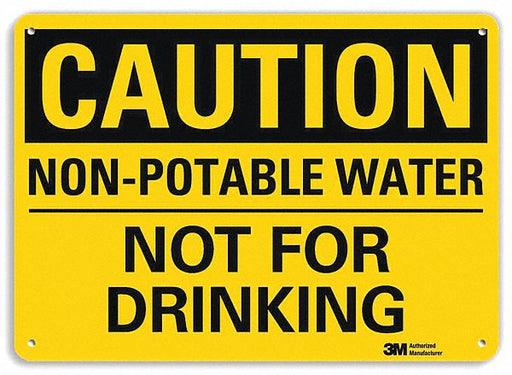 Caution Sign 10 in x 14 in Plastic