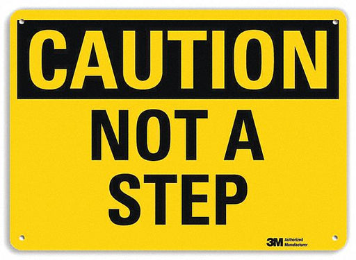 Caution Sign 7 in x 10 in Aluminum