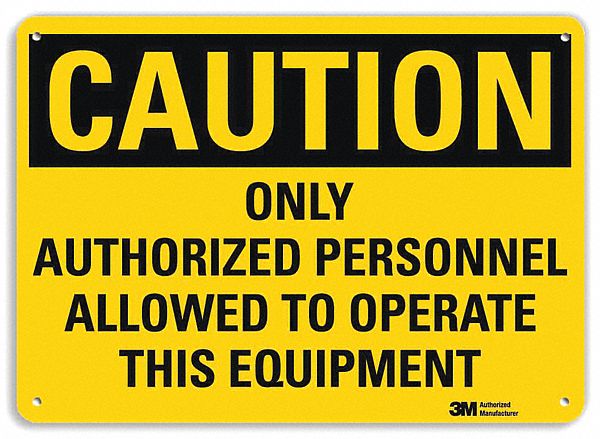 Safety Sign 10 in x 14 in Aluminum