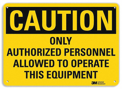 Caution Sign 10 inx14 in Aluminum