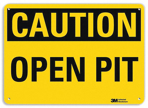 Caution Sign 10 inx14 in Plastic