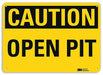 Caution Sign 10 inx14 in Aluminum