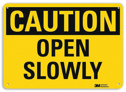 Caution Sign 10 in x 14 in Plastic