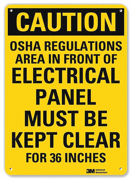 Caution Sign 10 in x 7 in Aluminum