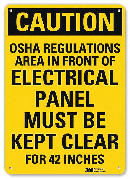 Caution Sign 10 in x 7 in Aluminum