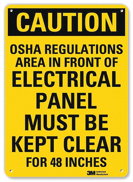 Caution Sign 14 in x 10 in Aluminum