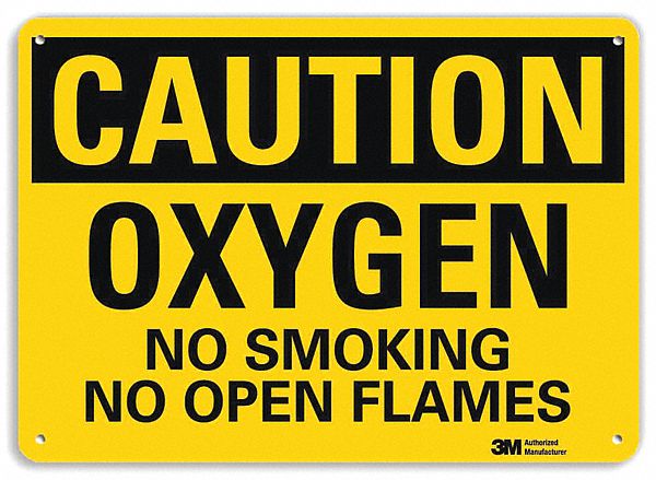 Caution Sign 7 in x 10 in Aluminum