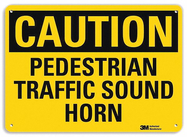 Caution Sign 10 inx14 in Plastic