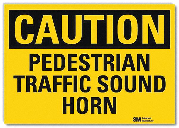 Rflctv Pedestrian Traffic Lbl 7x10in